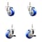 Service Caster 3 Inch 316SS Blue Polyurethane Swivel 3/8 Inch Threaded Stem Caster Brake, 2PK SS316TS20S314-PPUB-BLUE-381615-2TLB2 - alternate 4
